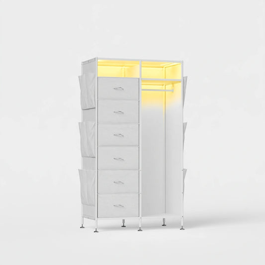 Set stoffen opbergboxen met stoffen bekleding, kleur lichtgrijs